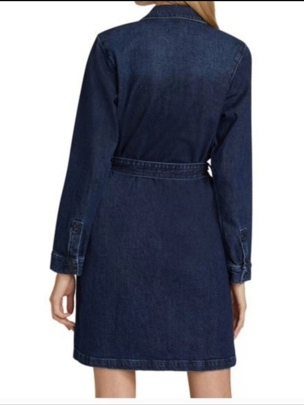 Rails Jefferson Jean Denim Zip Up Mini Dress Long Sleeve Size Large Y2K - Picture 2 of 9